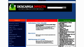 What Descargadirecta.com website looked like in 2012 (11 years ago)