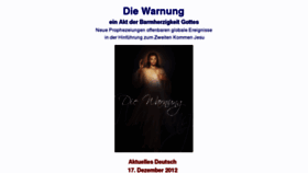 What Diewarnung.net website looked like in 2012 (12 years ago)