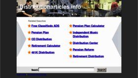 What Distributionarticles.info website looked like in 2012 (11 years ago)