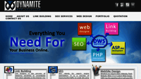 What Dynamitewebservices.com website looked like in 2013 (11 years ago)