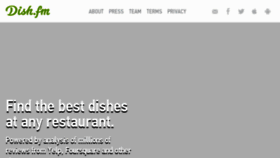 What Dish.fm website looked like in 2013 (11 years ago)