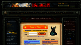 What Daimonin.org website looked like in 2013 (11 years ago)