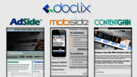 What Doclix.com website looked like in 2013 (10 years ago)