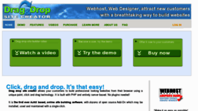 What Dragdropsitecreator.com website looked like in 2013 (10 years ago)