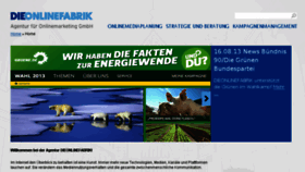 What Dieonlinefabrik.de website looked like in 2013 (10 years ago)