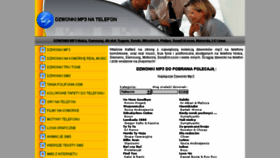 What Dzwonki-mp3.com website looked like in 2013 (10 years ago)