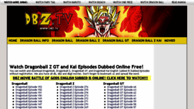 What Dbz.tv website looked like in 2013 (10 years ago)