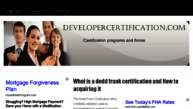 What Developercertification.com website looked like in 2013 (10 years ago)