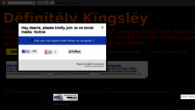 What Definitelykingsley.com website looked like in 2013 (10 years ago)