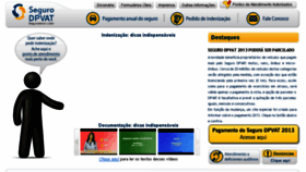 What Dpvatseguro.com.br website looked like in 2013 (10 years ago)