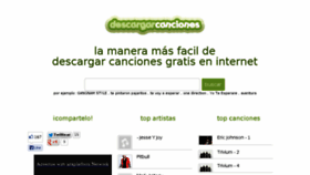 What Descargarcanciones.net website looked like in 2013 (10 years ago)