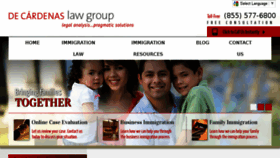 What Decardenasimmigrationlaw.com website looked like in 2013 (10 years ago)