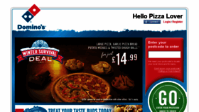 What Dominos.co.uk website looked like in 2014 (10 years ago)