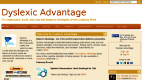 What Dyslexicadvantage.com website looked like in 2014 (10 years ago)