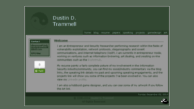 What Dustintrammell.com website looked like in 2014 (10 years ago)