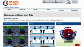 What Dealsandads.com website looked like in 2014 (10 years ago)