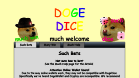 What Dogedice.com website looked like in 2014 (10 years ago)