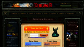 What Daimonin.com website looked like in 2014 (11 years ago)