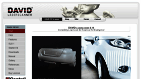 What David-laserscanner.com website looked like in 2014 (10 years ago)