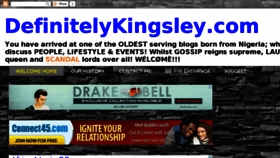 What Definitelykingsley.com website looked like in 2014 (9 years ago)