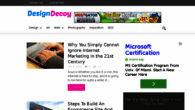 What Designdecoy.com website looked like in 2014 (9 years ago)