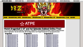 What Dbz.tv website looked like in 2014 (9 years ago)