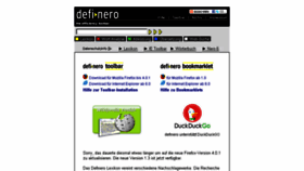 What Definero.de website looked like in 2014 (9 years ago)