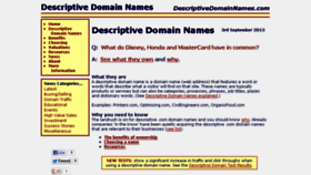 What Descriptivedomainnames.com website looked like in 2014 (9 years ago)