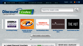 What Discountcodes.co.uk website looked like in 2014 (9 years ago)