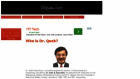 What Drquek.com website looked like in 2014 (9 years ago)