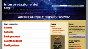 What Dizionariodeisogni.com website looked like in 2014 (9 years ago)