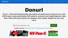 What Donurl.com website looked like in 2014 (9 years ago)