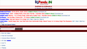 What Djpendu.in website looked like in 2014 (9 years ago)