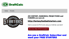 What Draftcalc.com website looked like in 2014 (9 years ago)