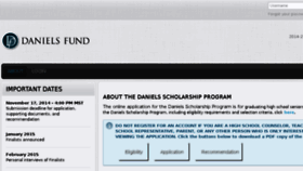What Danielsscholarship.org website looked like in 2014 (9 years ago)