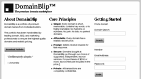 What Domainblip.com website looked like in 2015 (9 years ago)