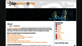 What Drugdiscoveryathome.com website looked like in 2015 (9 years ago)