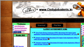 What Dailyjobalerts.in website looked like in 2015 (9 years ago)