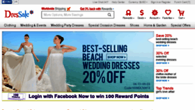 What Dressale.com website looked like in 2015 (8 years ago)