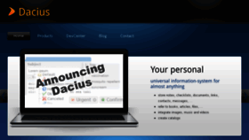 What Dacius.com website looked like in 2015 (8 years ago)