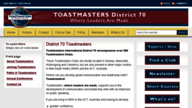 What D70toastmasters.org website looked like in 2015 (9 years ago)