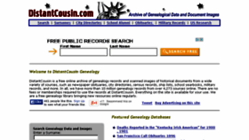 What Distantcousin.com website looked like in 2015 (8 years ago)