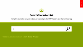 What Detectcharset.com website looked like in 2015 (8 years ago)