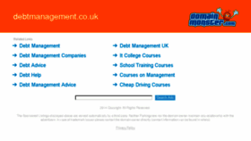 What Debtmanagement.co.uk website looked like in 2015 (8 years ago)