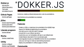 What Dokkerjs.com website looked like in 2015 (8 years ago)