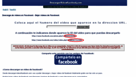 What Descargarvideosfacebook.com website looked like in 2015 (8 years ago)