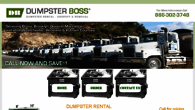What Dumpsterboss.com website looked like in 2015 (8 years ago)