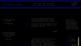 What D3xt3r.com website looked like in 2015 (8 years ago)