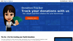What Donation-tracker.com website looked like in 2015 (8 years ago)