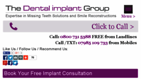 What Dentalimplantgroup.co.uk website looked like in 2015 (8 years ago)